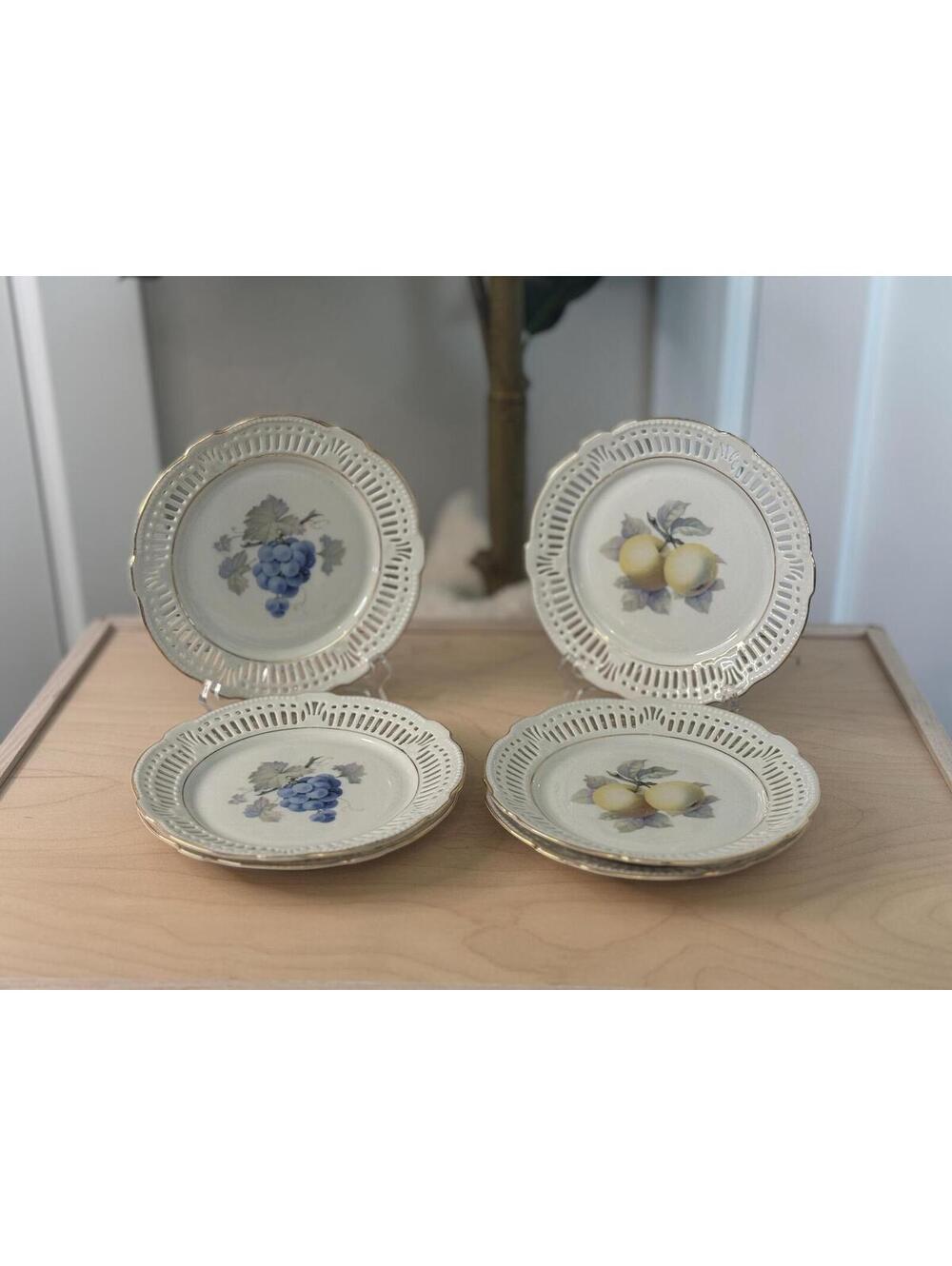 Vintage Reticulated Porcelain Plates